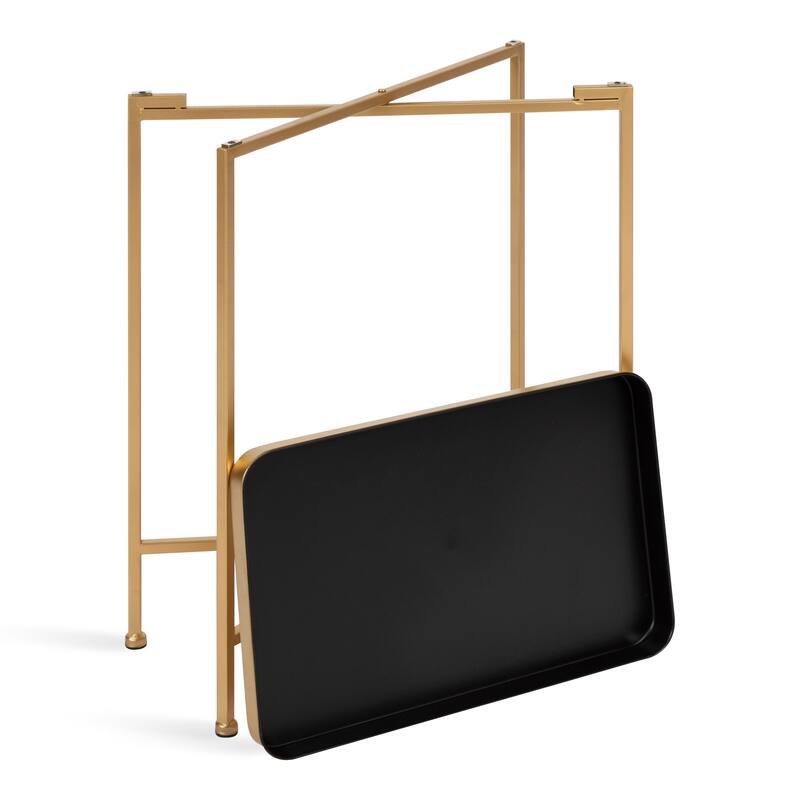 Kate and Laurel Celia Metal Tray Accent Table