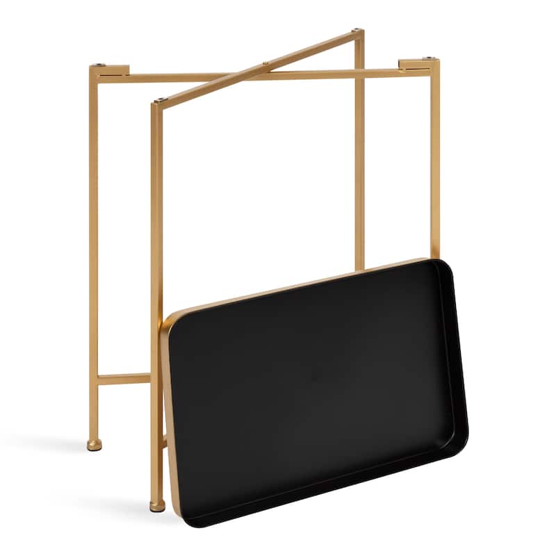 Kate and Laurel Celia Metal Tray Accent Table