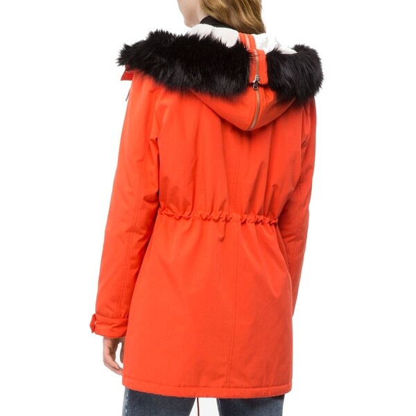 calvin klein orange parka
