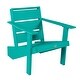 preview thumbnail 11 of 62, BAHIA VERDE OUTDOORS Haven Modern Adirondack Chair Seaglass Blue