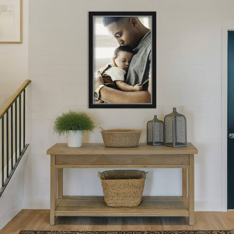 Eva Black Silver Narrow Framed Picture Frame, Photo Frame