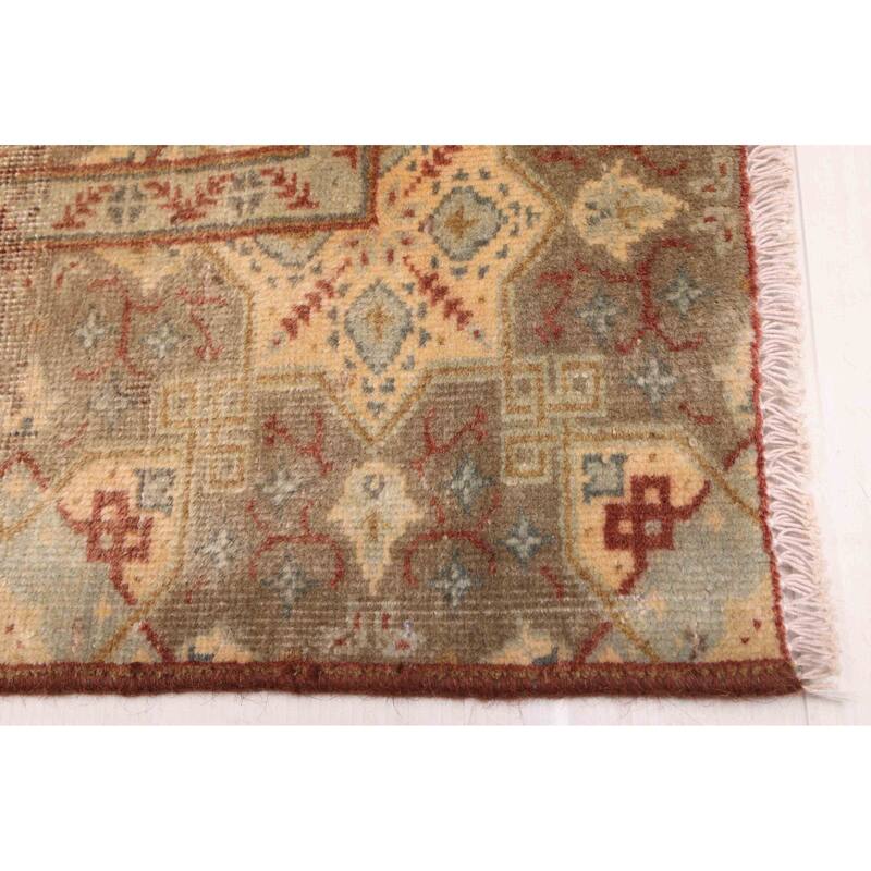 ECARPETGALLERY Hand-knotted Antalya Vintage Olive Wool Rug - 6'2 x 8'10