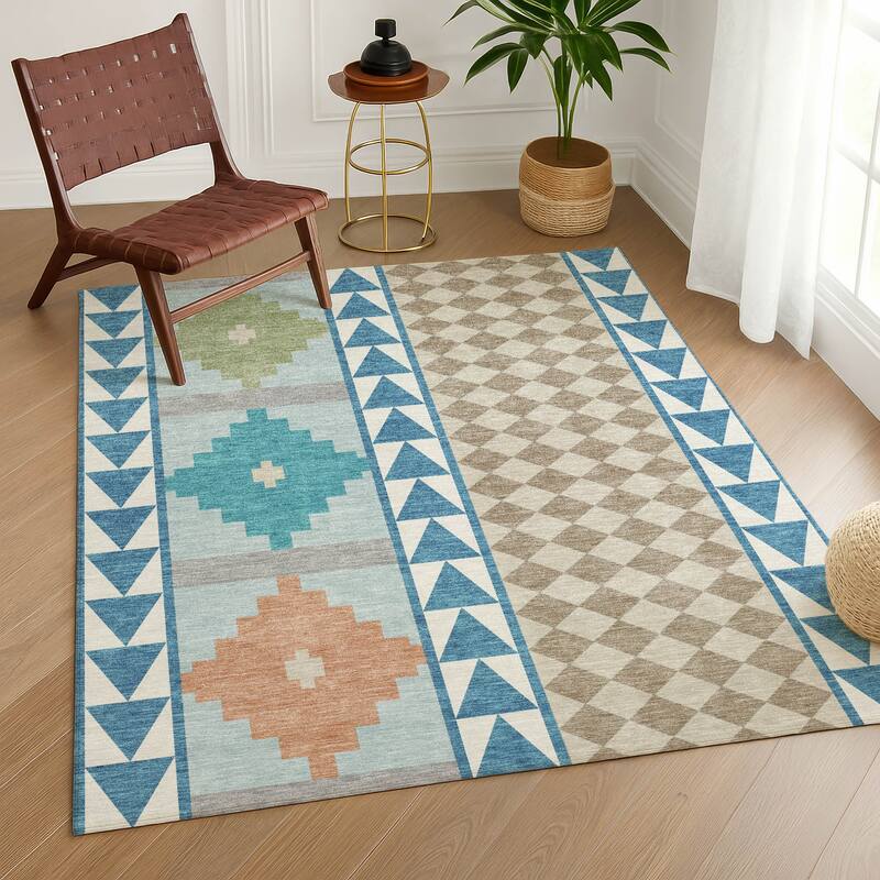 Machine Washable Indoor/ Outdoor Global Pima Chantille Rug