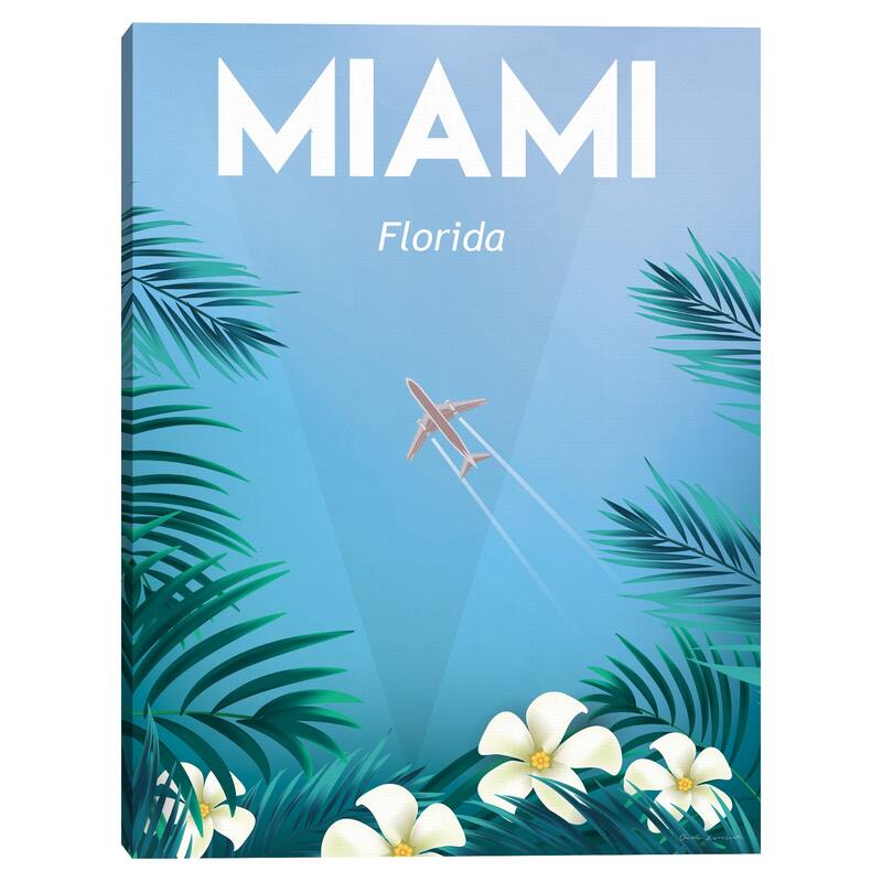 Miami Canvas Art Print