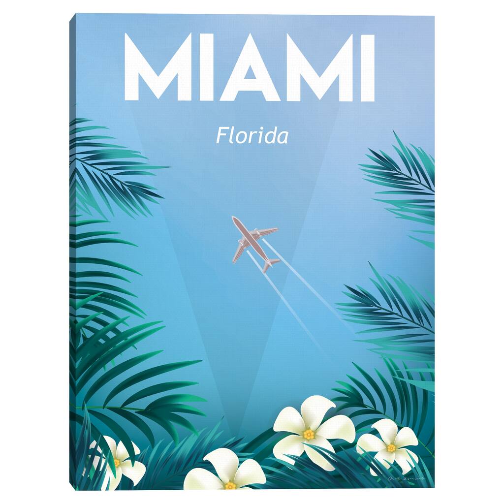 Miami Canvas Art Print