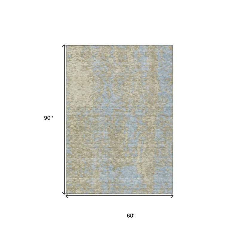 HomeRoots Abstract Transitional Rectangle Outdoor Rug