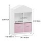 preview thumbnail 15 of 13, Kids Dollhouse Bookcase with 2 Collapsible Fabric Drawers，White