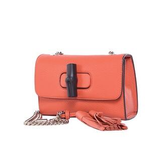 New Products Gucci Handbags For Less Borsa Miss Bamboo Dark Orange
