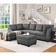 preview thumbnail 3 of 18, Space Saving Reversible Sectional Sofa with Storage Ottoman