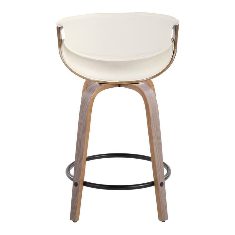 Carson Carrington Kanteborg 24" Fixed-Height Counter Stool with Round Footrest (Set of 2)