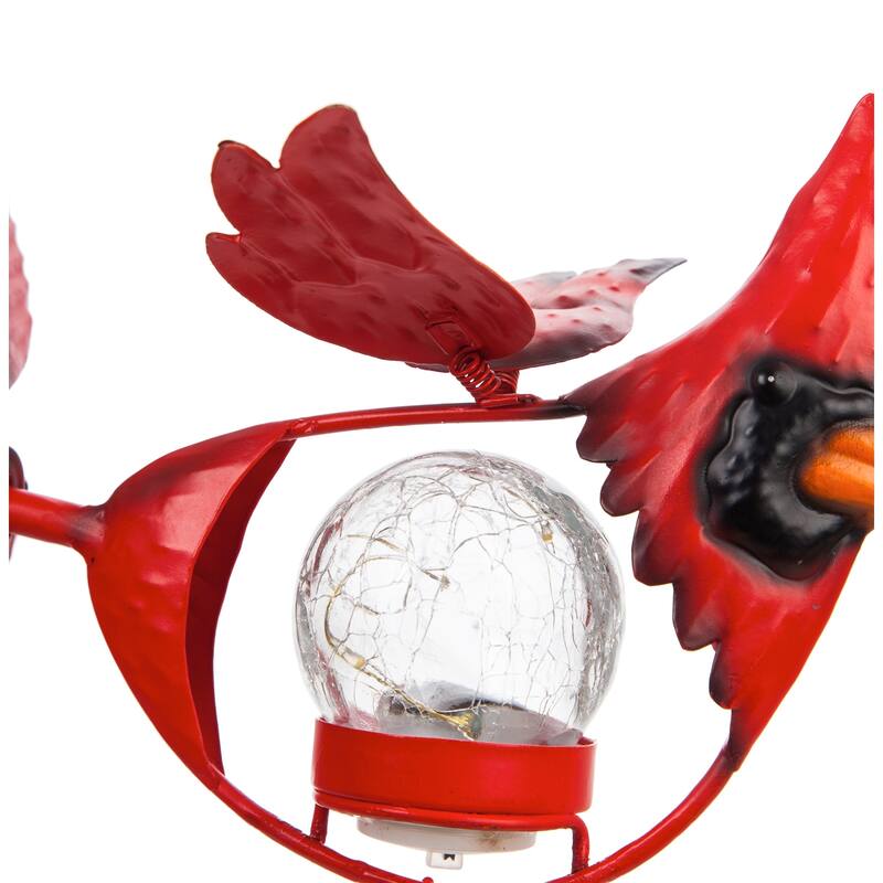 38 in. Solar Cardinal Staked Wind Spinner
