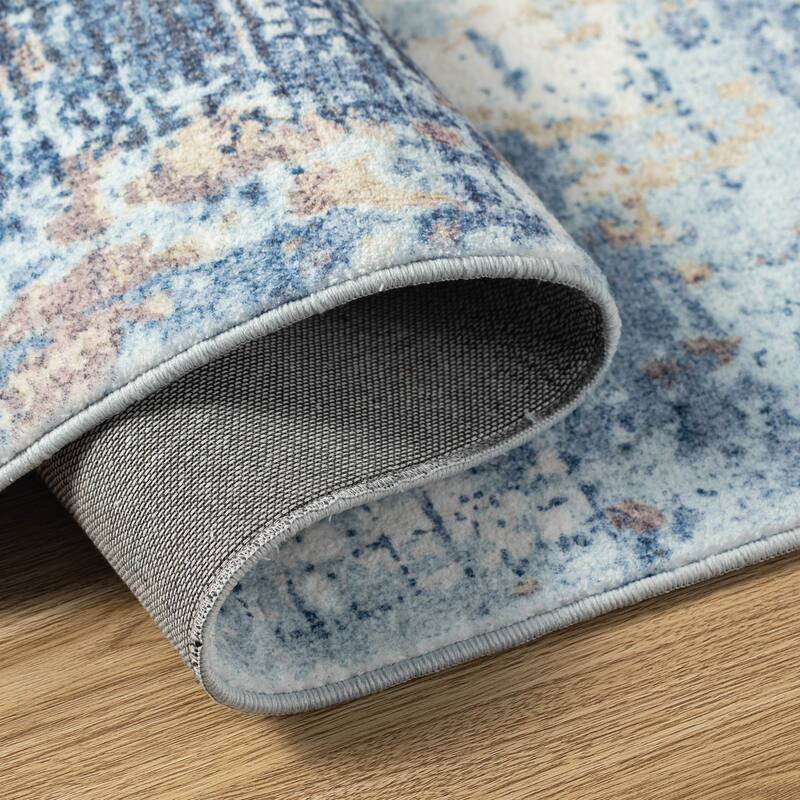 Glitzhome Modern Abstract Distressed Indoor/Outdoor Area Rugs