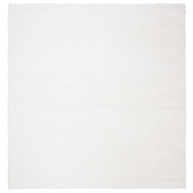 SAFAVIEH August Shag Solid 1.2-inch Thick Area Rug - 3' Square - White