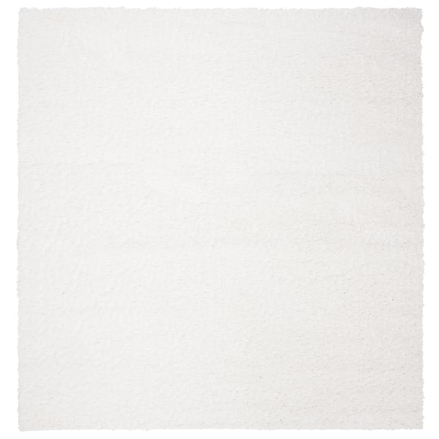 SAFAVIEH August Shag Solid 1.2-inch Thick Area Rug - 3' x 3' Square - White