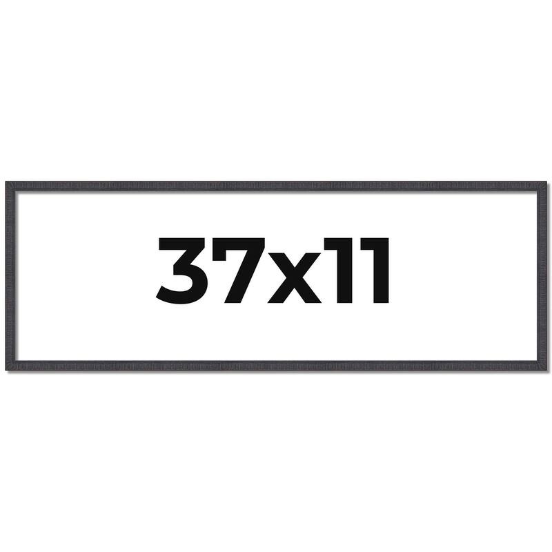 37x11 Frame Brown Solid Wood Picture Frame - Complete Modern Photo
