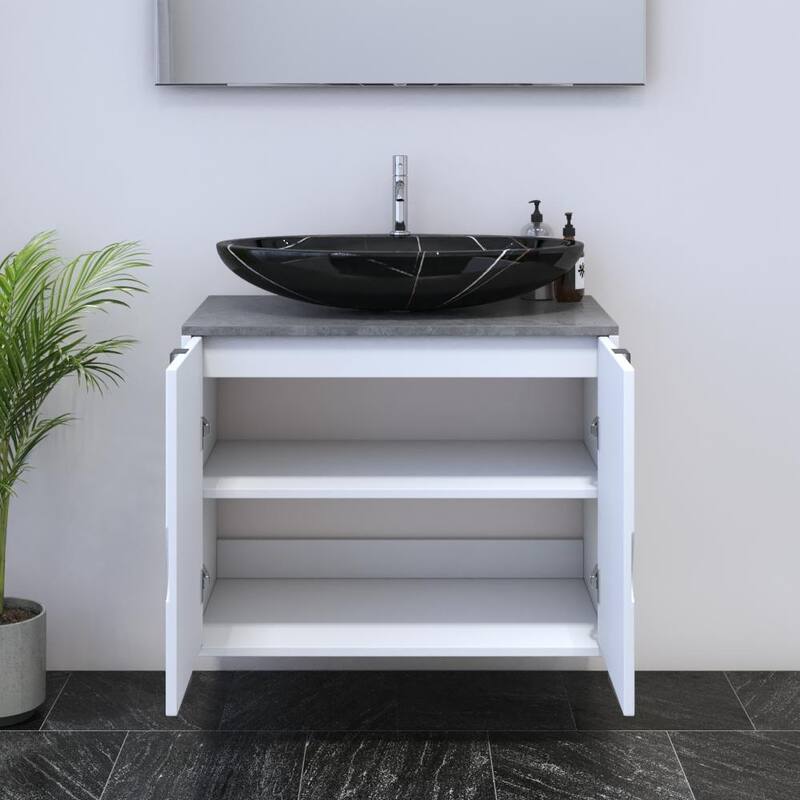 Teardrop 2D 80 Floating Bathroom Vanity (32" Width)