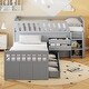 preview thumbnail 16 of 40, Space-Saving Design Twin Size Low Height Loft Bed and Platform Bed Sets, Kids Storage Bed Frame with 7 Drawers and Guardrails