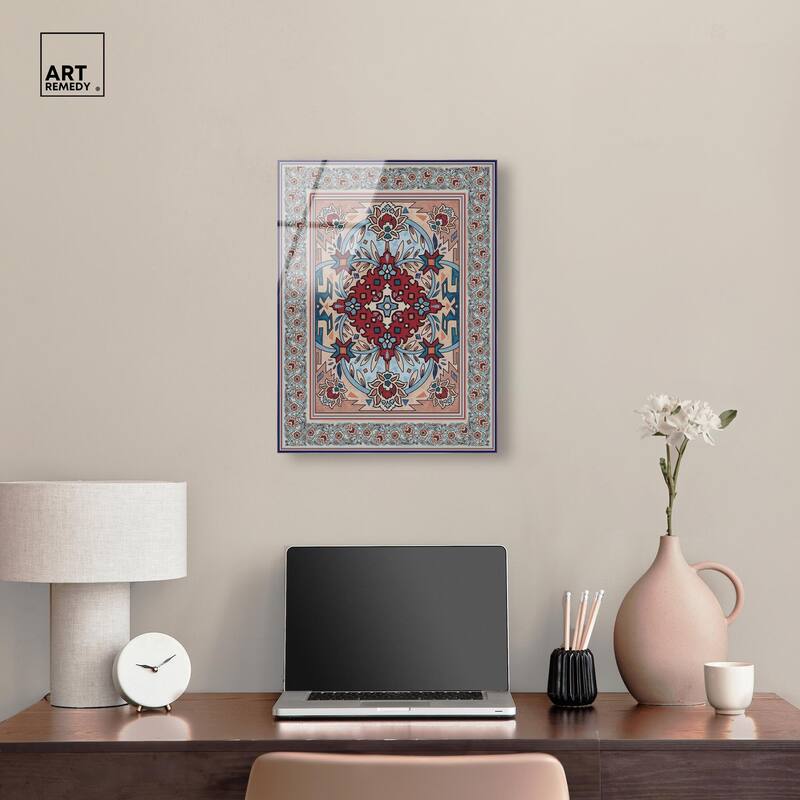 Ornamental bloom Acrylic by Art Remedy, Ready to Hang
