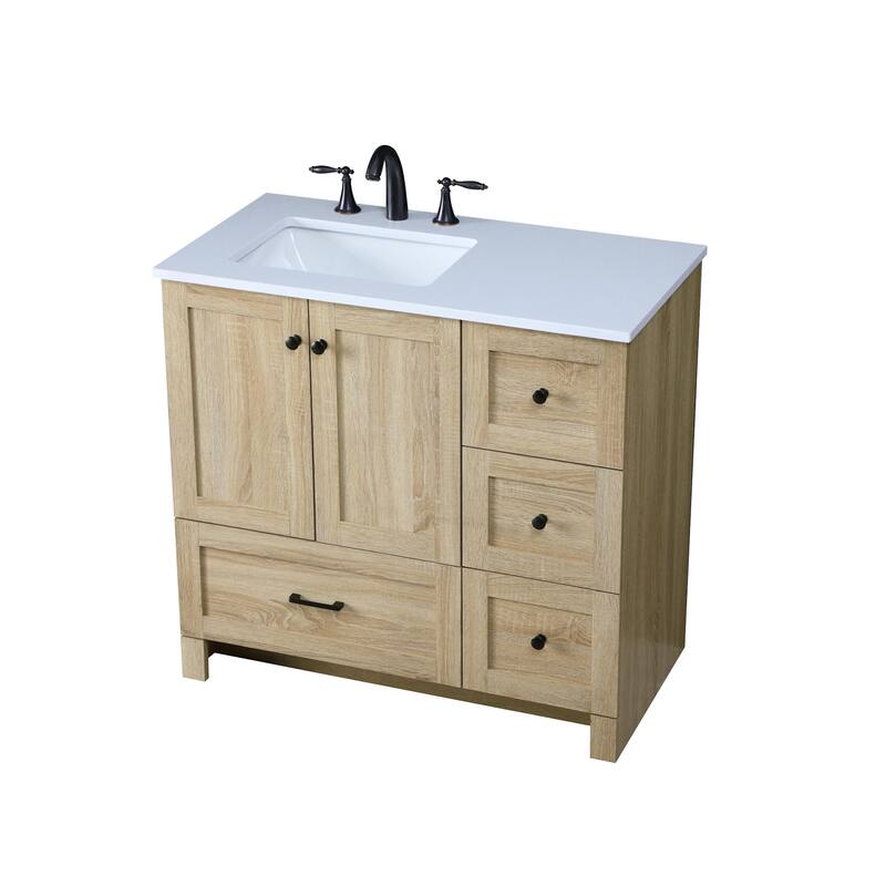 Elegant Lighting VF2836 Soma 36" Free Standing Single Basin Vanity Set