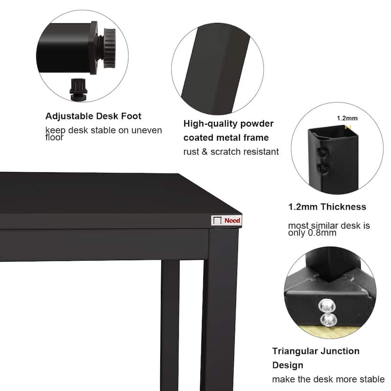 Computer Desk Computer Table Office Desk, 63"x23.7"