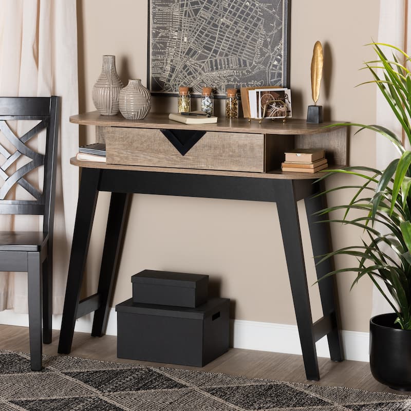 Wales Modern & Contemporary Light Brown Finished Wood Console Table