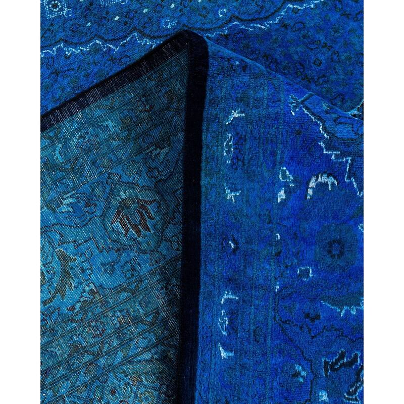 Fine Vibrance One-of-a-Kind Hand-Knotted Area Rug - Blue, 8' 2" x 10' 4" - 8' 2" x 10' 4"