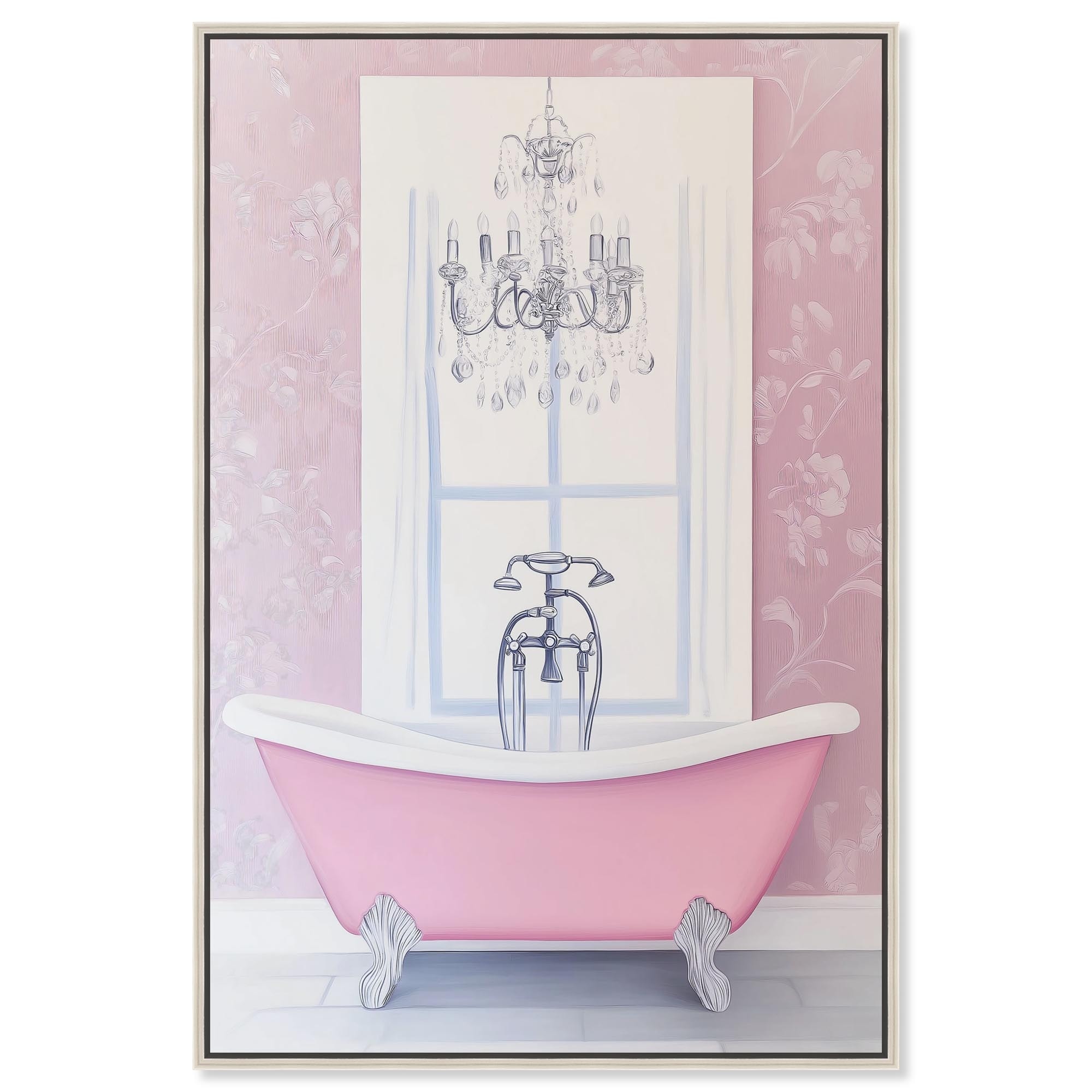 Luxe Bath Escape Canvas Glam Bathroom Art by Art Remedy