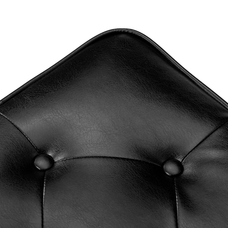 Glitzhome Set of 2 22"W Leatherette Button-tufted Foot Stools Ottomans