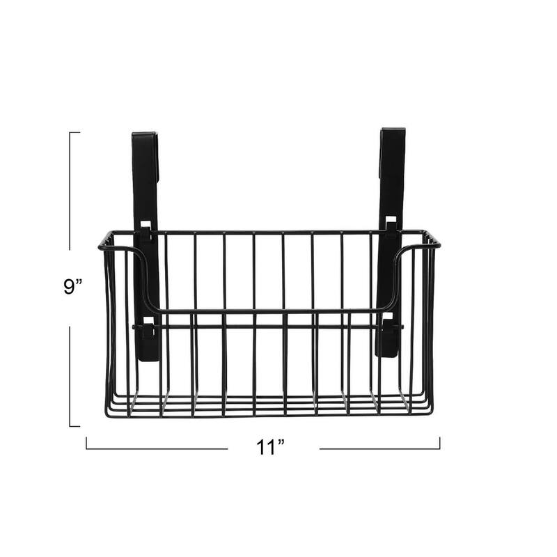 Household Essentials Over the Door Cut Out Metal Basket - 6.3"L x 10.6"W x 9.1"H