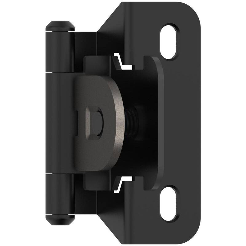 Amerock BP8715 Functional Hardware 1/4" Overlay Wrap Cabinet Door - Matte Black