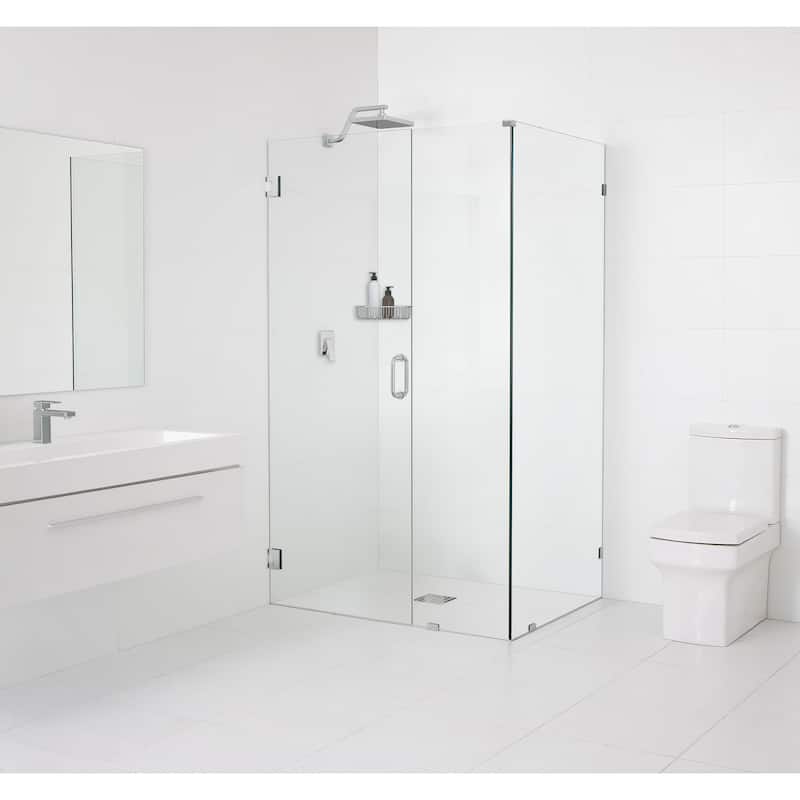 Glass Warehouse 78" x 36" x 36" Frameless 90 Degree Shower Enclosure - Wall Hinge