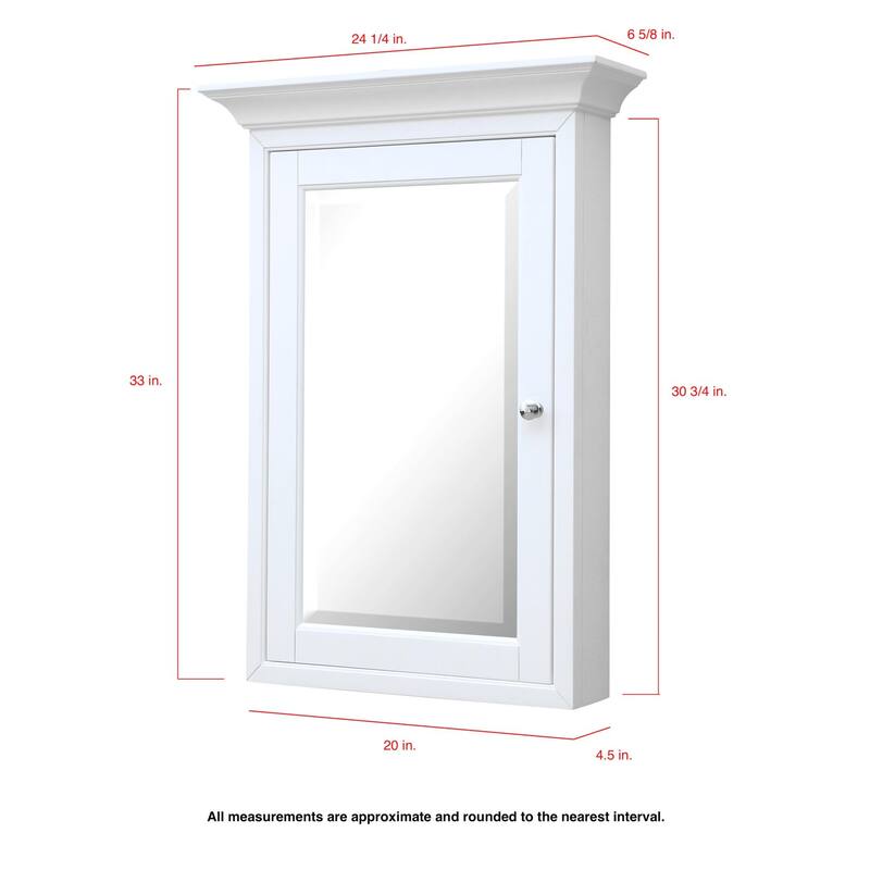 KitchenBathCollection Newport Wall-Mounted Medicine Cabinet