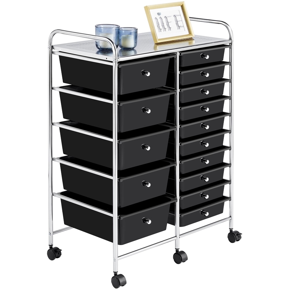 Yaheetech 15-Drawer Metal Frame Rolling Storage Cart Bin - Picture 7 of 20