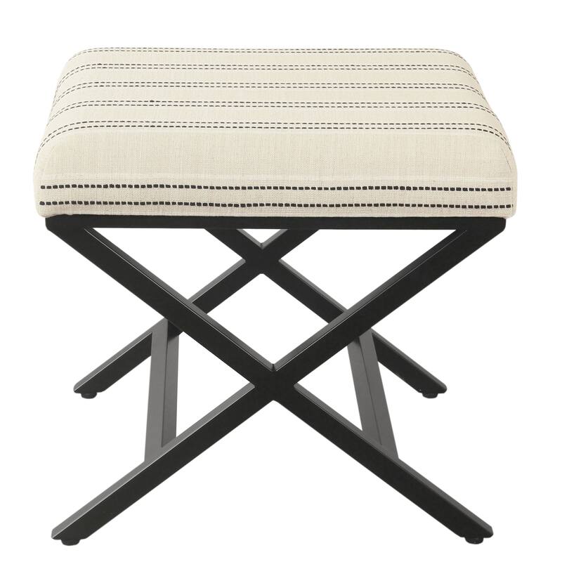 Porch & Den Boucher Modern Metal X-base Square Ottoman