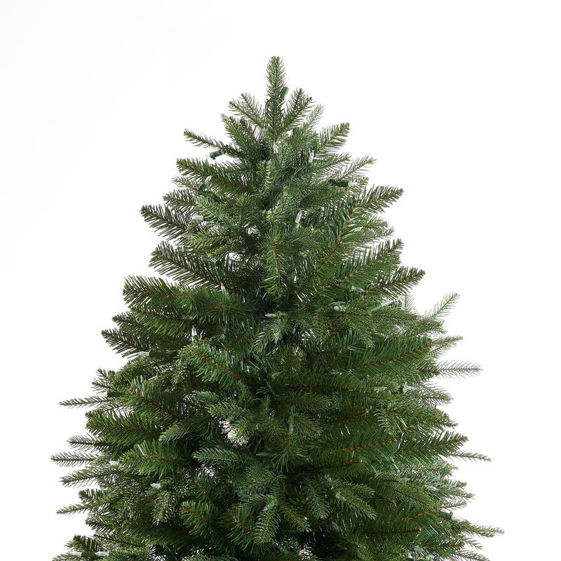 Traditional Artificial Christmas Tree with Lights, Prelit Christmas Tree, Pine Fir Christmas Tree with LED Lights