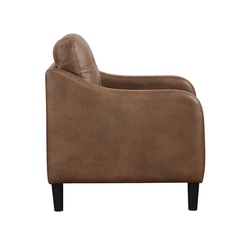 Reagan Polished Microfiber Living Room Sofa
