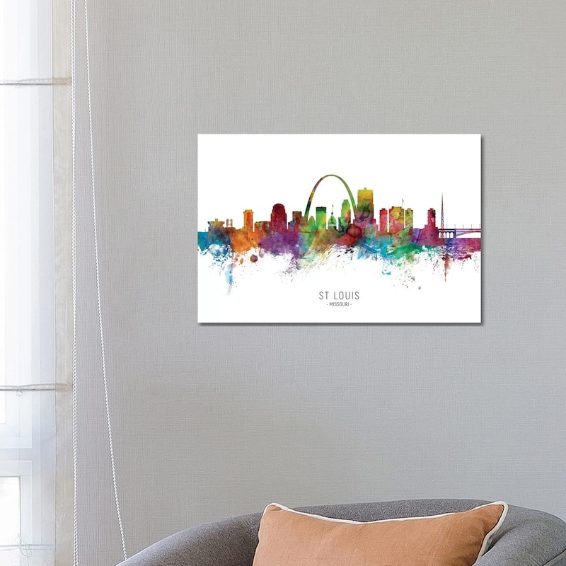 iCanvas "St Louis Missouri Skyline" by Michael Tompsett Canvas Print - 18x26x1.5