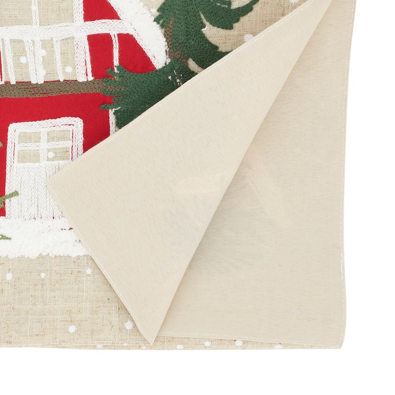 Cozy Christmas Cottage Table Runner - 16"x70"