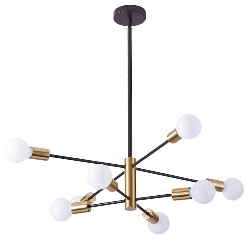 Modern 8-Light Sputnik Sturdy Metal Pendant Lamp