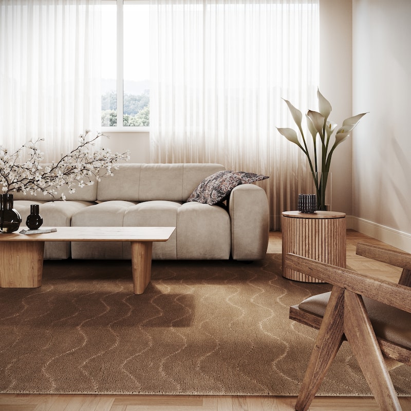 Nuloom Gailia Solid Wool Cozy Area Rug