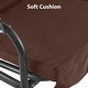 preview thumbnail 10 of 21, MCombo 3-Person Patio Swing Chair, Adjustable Canopy Hanging Swing, Removable Cushions, 4003