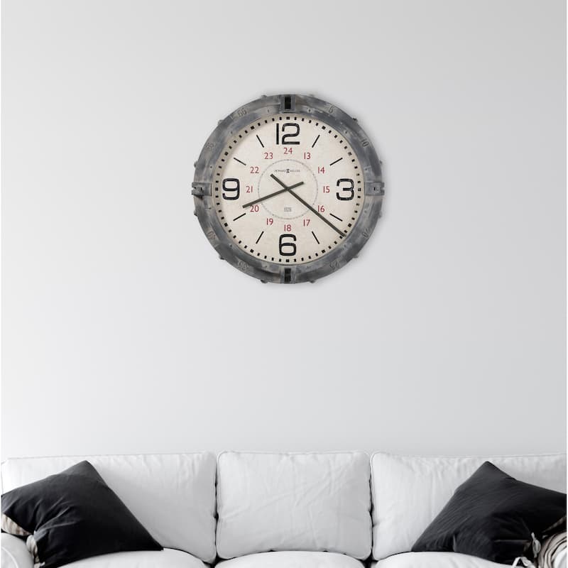 Howard Miller Seven Seas, Coastal, Nautical, Rustic and Industrial Style Wall Clock, Reloj de Pared - Grey