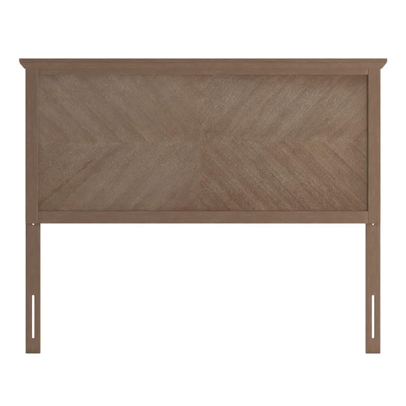Solid Wood Herringbone Patterned Headboard Only