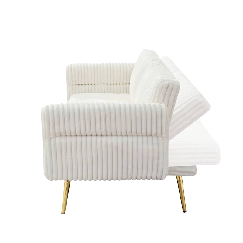 79 inch corduroy sofa bed, foldable double sofa bed