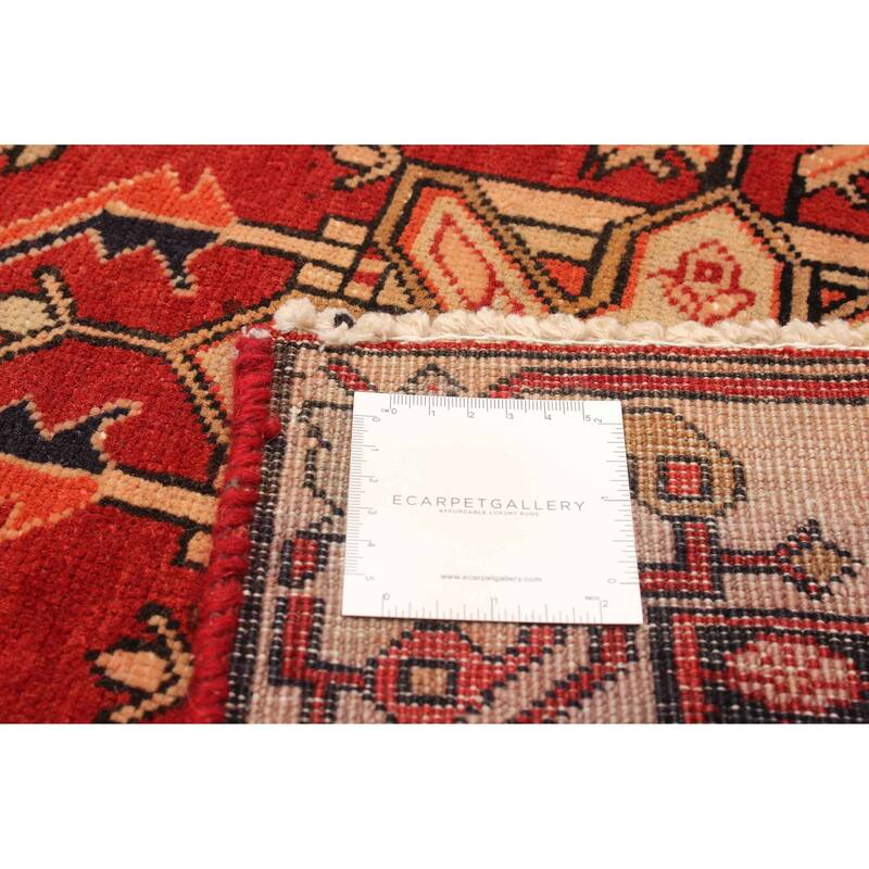 ECARPETGALLERY Hand-knotted Anatolian Vintage Red Wool Rug - 3'10 x 10'0