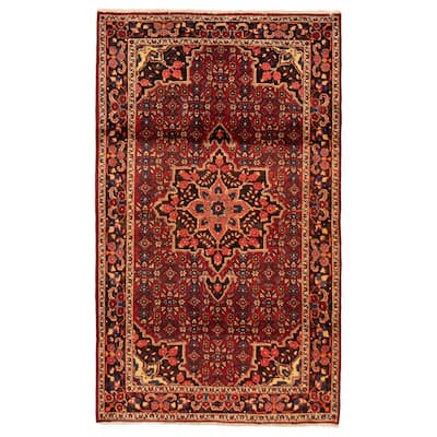 ECARPETGALLERY Hand-knotted Anatolian Vintage Red Wool Rug - 4'2 x 7'1