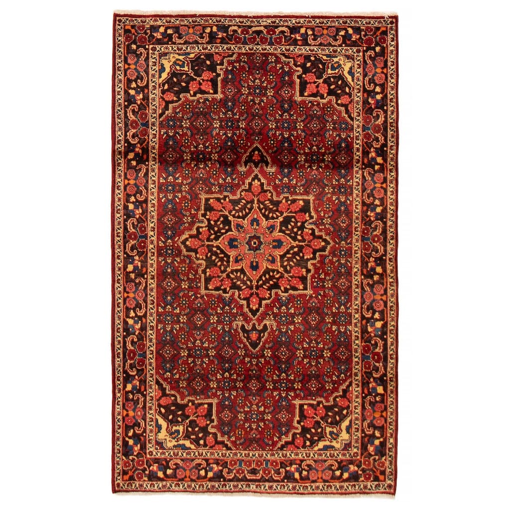ECARPETGALLERY Hand-knotted Anatolian Vintage Red Wool Rug - 4'2 x 7'1