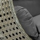 preview thumbnail 48 of 128, LeisureMod Modern 2-Person Egg Hanging Swing Chair with Beige Wicker, Oxford Fabric Cover, Patio Hammock Lounger and Cushions
