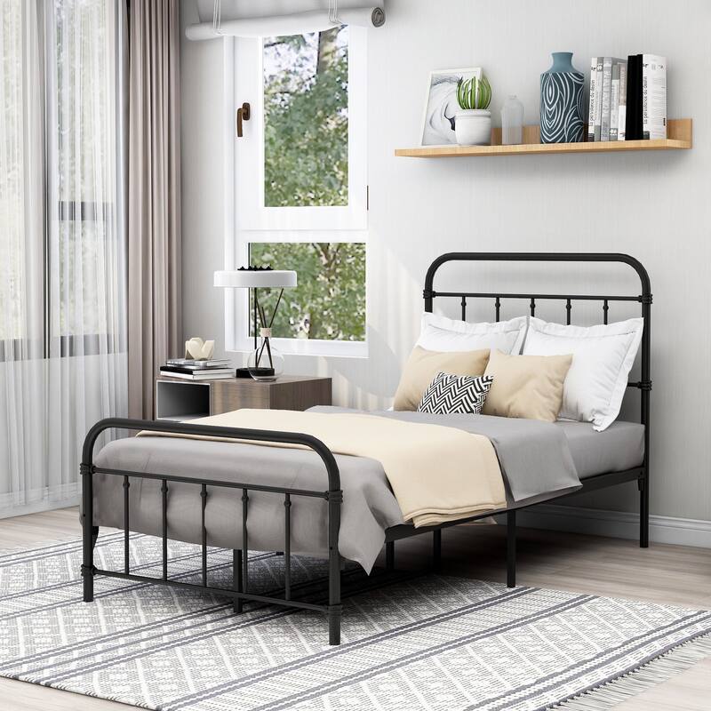 Alazyhome Classic Metal Platform Bed Frame