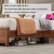 preview thumbnail 6 of 8, Queen Size Platform Bed Frame with Upholstered Headboard Featuring USB and Type-C Charging Ports